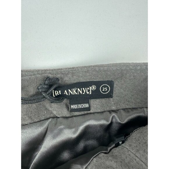 NWT Blank NYC 100% Leather/Suede Mini Skirt in Charcoal Gray Size 25 - Picture 5 of 8